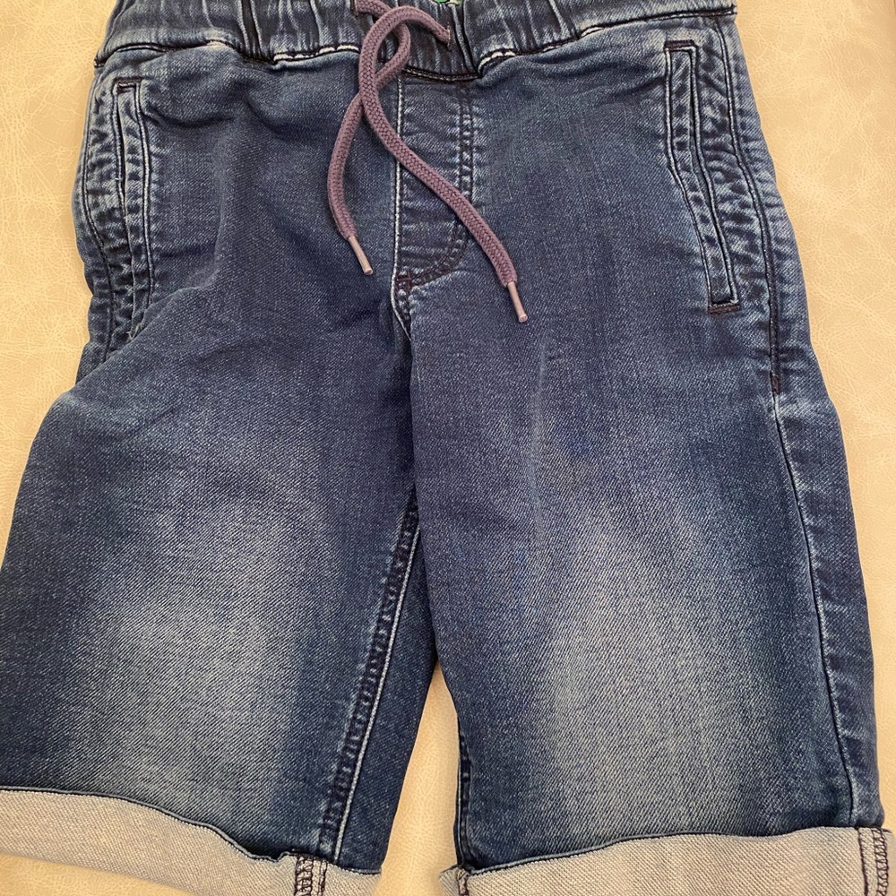 Casual Denim Shorts with Drawstring